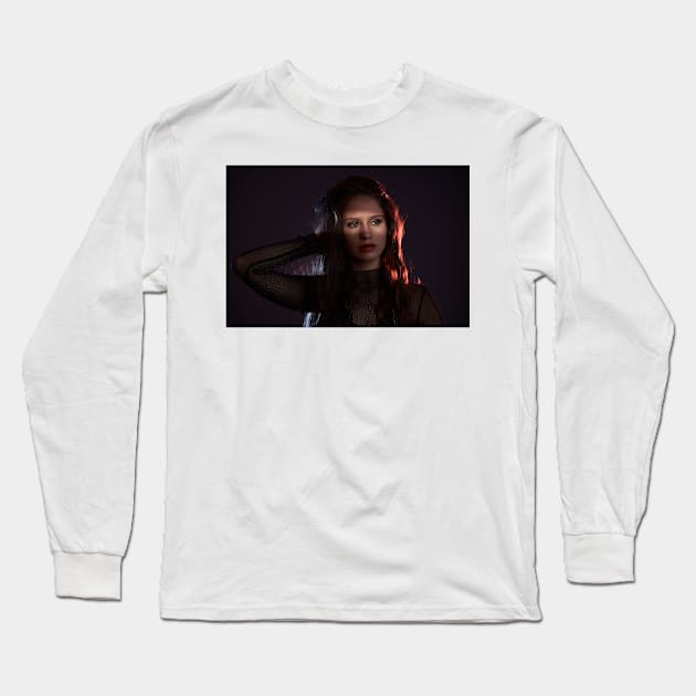 Creative lighting glamour portrait Long Sleeve T-Shirt by naturalis